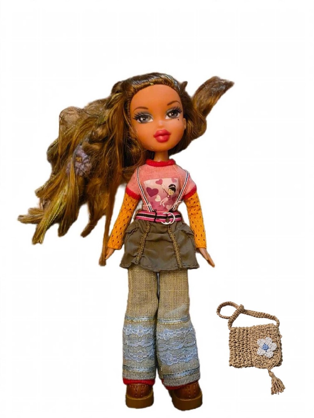 RARE Bratz Yasmin Tokyo A Go-Go Complete Purse Skirt Jeans Boots Y2K 2000s